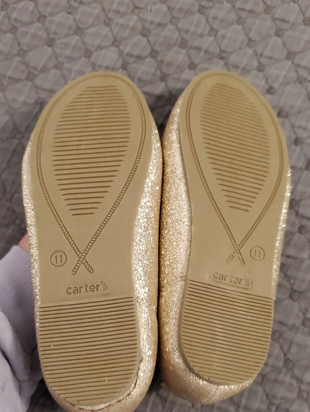 Carter's Gold Glitter Ballet Flats Size 11